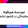 موسسه هیچگونه نمایندگی در کشور ندارد